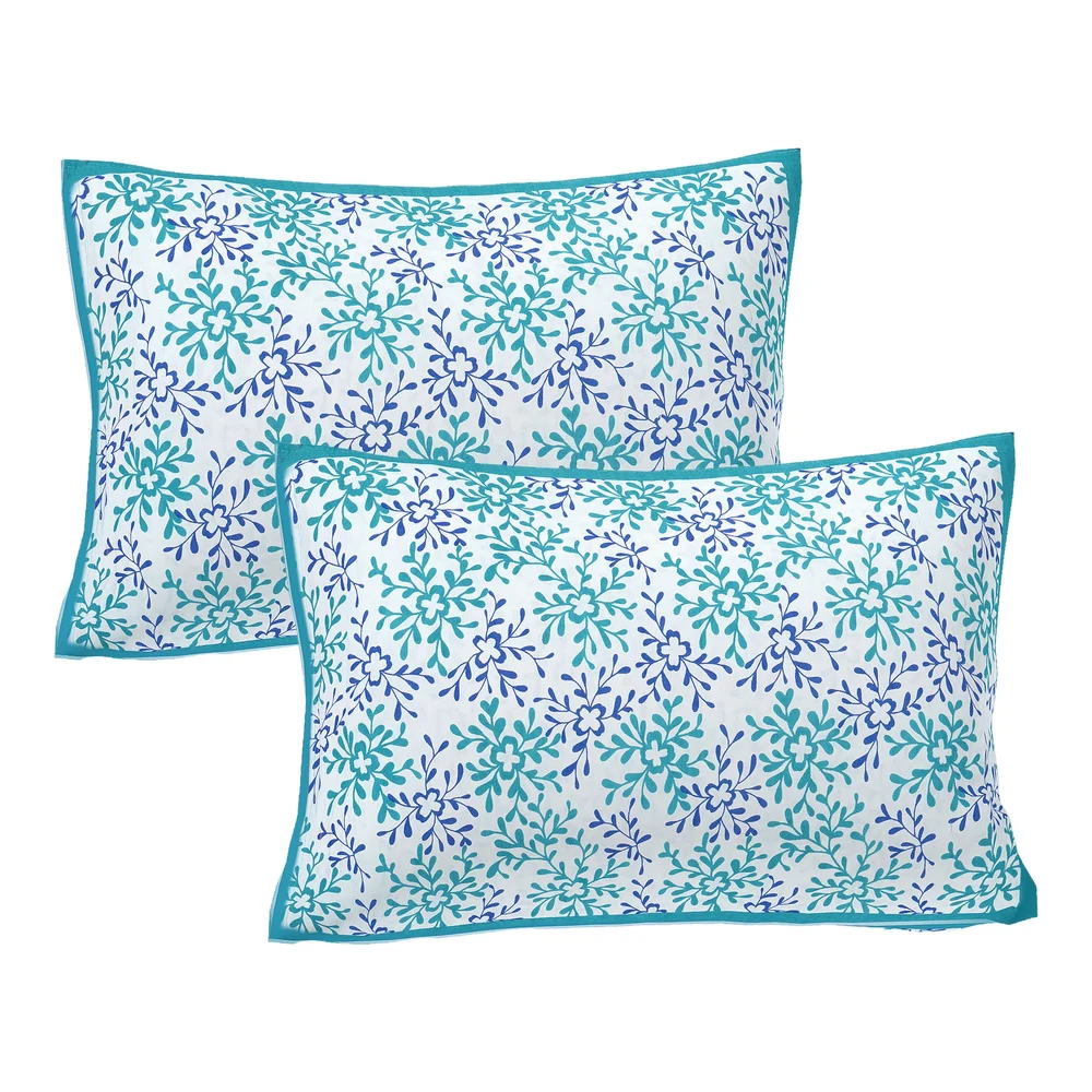 Modern Sanctuary Ashley Printed 200TC 100% Cotton Blue Bed Sheet - Image 4